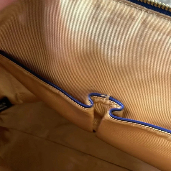 Ora Delphine Blue Leather Satchel Bag - Picture 9 of 12